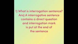 Information about interrogation sentence