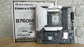 MAXSUN Terminator B760M D4  - я в ШОКЕ от этой платы VRM до 253W, PCIE 5.0 и 3 x M.2 NVME за 60$