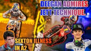Illness Takes Toll on Chase Sexton in A2, Deegan praises Jett Technique & Ready For 450Class in SMX