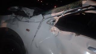 Rajya rani express train and alto car accident in balajan 