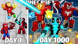 I Survived 1000 Days As SUPERHEROES  In HARDCORE Minecraft! (Full Story)