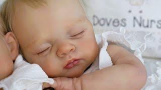 REBORN TWIN BABY IRYS SLEEPING BY DOVES NURSERY