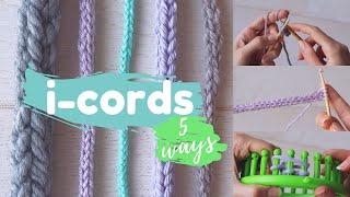 5 Ways To Make An I-Cord - Knit, Crochet, and Loom Knit!
