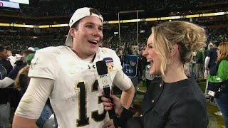 'It doesn't even feel real' - Riley Leonard reacts to making the National Championship | ESPN CFB