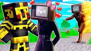 LA NOVIA DE TV MAN SKIBIDI TOILET SE ENAMORA DE MASSI EN MINECRAFT 