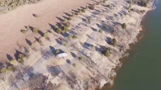 Nice ariel view of Ft. Cobb Lake