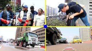 KINSHASA GOMBE : JOURNÉE MONDIALE DU NETTOYAGE, LE GOUVERNEUR DANIEL BUMBA MONTRE L'EXEMPLE 