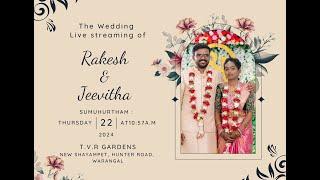 Rakesh Reddy + Jeevitha Wedding Live streaming By Anil Abbadi Photography