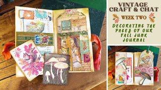 Page Decorating Ideas - Fall Envelope Junk Journal Week 2 - Inspiration #craftwithme Tutorial