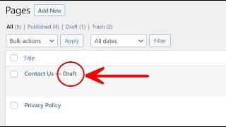 How To Quickly Publish a Draft Page in WordPress