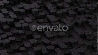 Motion Graphics Background Video Loop- Hexagon Black Animation 4K - Download Free Footage