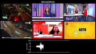 Strong earthquake in Lima - Peru, Real time TV, magnitude 6.0 (06.22.2021)