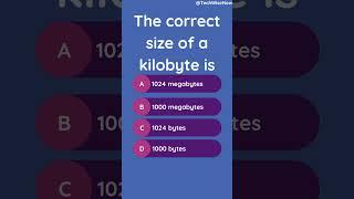 Know Your Bytes!  | #techwisenow #education #quiz #shorts #tech