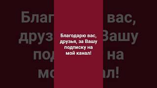 Благодарю вас, друзья, за Вашу подписку на мой канал!:) #моиподписчикилучшие #канал #каналютуб