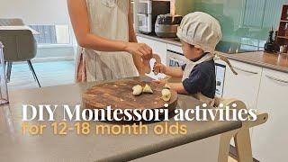 Montessori DIY Activities for 1 Year Olds | With the Piccalio Foldable Helper Tower