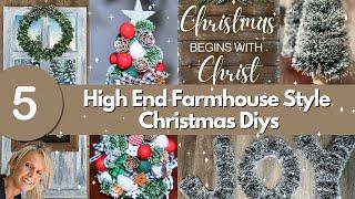 High End Farmhouse Christmas Decor Diys/ Budget Friendly