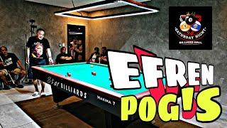 EFREN  REYES 8-10+2  Sonny "Pogs" Pineda RACE 18-20 @SATURDY NIGHT BILLIARD HALL