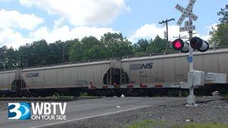 Stopped Trains Blocking Charlotte Roads