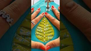 Sewing Tips And Tricks Once More Making A Leaf Design In 17 Seconds Using Real Asmr Sounds #Shorts