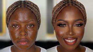 Client Makeup Transformation // Chocolate Skinned Makeup Tutorial