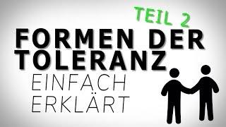 WELCHE FORMEN VON TOLERANZ GIBT ES? Einfach erklärt! AMODO, Philosophie begreifen!