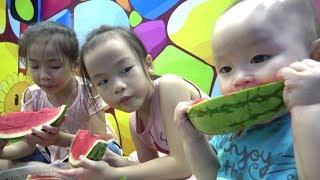 Jonny jonny yes papa with baby cute and fun kids at indoor playground - Nursery rhymes songs