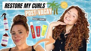 HOW TO RESTORE + PROTECT CURLS FROM SUN, SEA, POOL DAMAGE️| POST HOLIDAY SUMMER CURLY HAIR ROUTINE