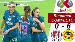 San Luis vs  America 0-6 Femenil Resumen Y Goles COMPLETO | Apertura | Liga MX Femenil 2024  Jornada