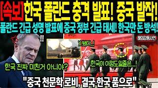 [해외감동사연] 폴란드 긴급 발표에 중국정부 긴급태세! 여유부리는 한국 방산 기업들의 사연은?