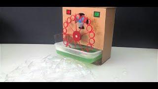 How to Make a Bubble Machine with Motor at home made of cardboard