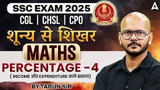 SSC CGL/CHSL/CPO 2025 | SSC CGL 2025 Maths PERCENTAGE Classes | SSC CPO Maths Classes | Tarun Sir