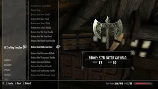 Broken Steel Battle Axe Head