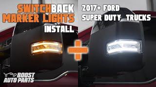 Switchback Tow Mirror Light Upgrade - 2017-2024 Ford F250 F350 Super Duty Trucks - Boost Auto