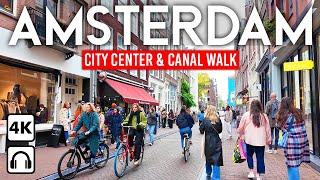 AMSTERDAM, Netherlands  Canals, Bikes, and Charm | 4K Walking Tour