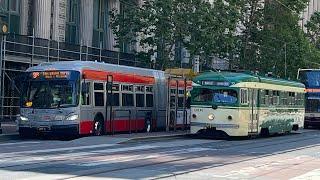 ⁴ᴷ⁶⁰ Transit Action EP39 | SF MUNI, SamTrans Buses & Streetcars @ Embarcadero