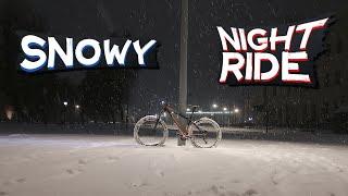 Snowy Night Ride | снежная ночная покатуха