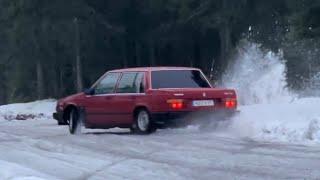 The Swedish way to School - Volvo 740 Snow drift