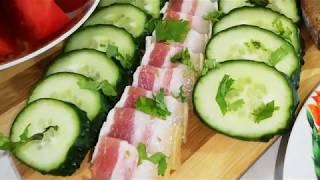 Чесночное САЛО за 5 дней с осмаленой, мягкой шкуркой.