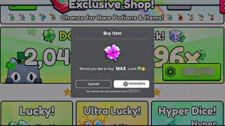 GETTING MAX LUCK IN ROBLOX PETS GO