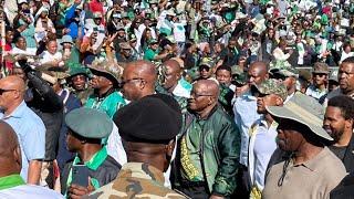 MK President Jacob Zuma Arrives at Orlando Stadium : MK Party Manifesto Launch 2024