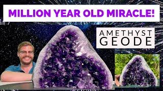 "MILLION YEAR OLD MIRACLE" High Quality Amethyst Uruguay Geode from CosmicCuts.com