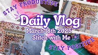  Darvanalee Designs Studio Daily Craft Vlog | Stitch with Me- Cross Stitch Focus (March 18, 2025) 