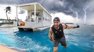 Stranded At Sea 25 Miles OFFSHORE in Dangerous STORM !! (almost sank)