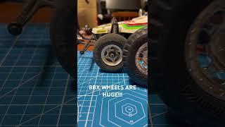 BBX front tires are huge!! #tamiya #tamiyarc #bbx #tires #rccar #grasshopper #comparison