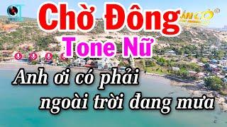 Karaoke Chờ Đông Tone Nữ ( Fa Trưởng ) Nhạc Sống Mới 2025