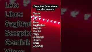 Creepiest facts about the start signs #shorts #zodiac