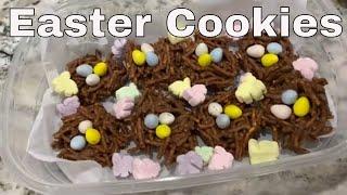 Easter Recipes - No Bake Bird's Nest Chocolate Cookie