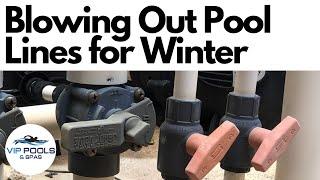 How To BLOW Out Pool Lines for Winter / Winterize Your Swimming Pool / Pool Winterizing Blower