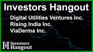 Digital Utilities Ventures Inc. Rising India Inc. ViaDerma Inc. Stock Chart Analysis 02-05-2018
