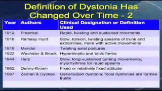 The Development of Dystonia as a Recognized Disorder by Stanley Fahn, MD